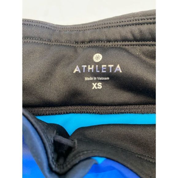 Athleta Magnet Power Lift Tight Compression Pants Blue Black Reflective XS - Picture 6 of 14